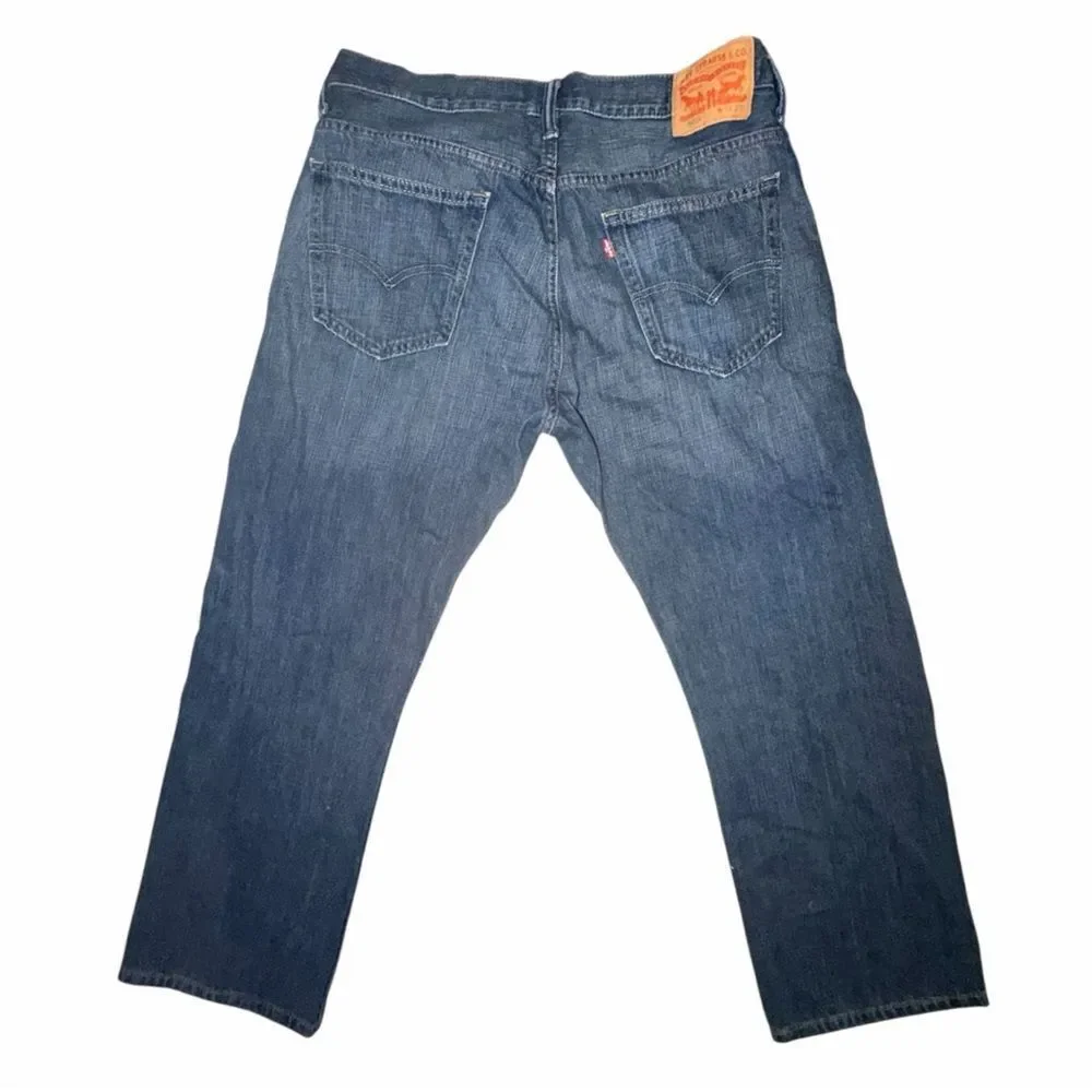 Vintage Levi's 569 Jeans Men 34x30 Blue Cotton Denim Straight Leg Dark Wash EUC